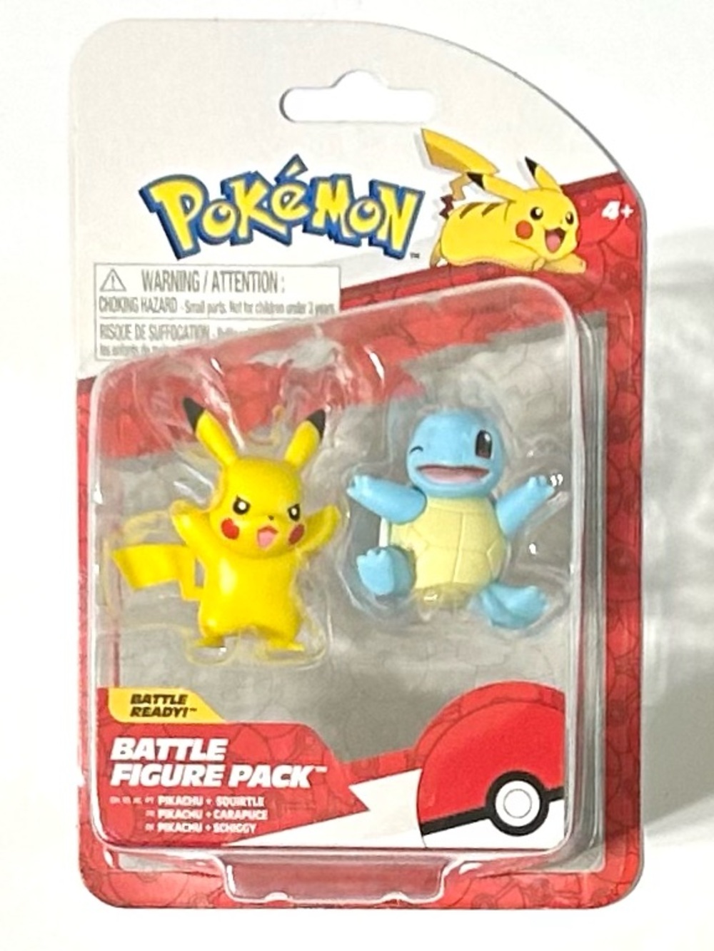 New Pokemon Battle Figure Pack Pikachu & Squirtle Jazwares 2” Figures